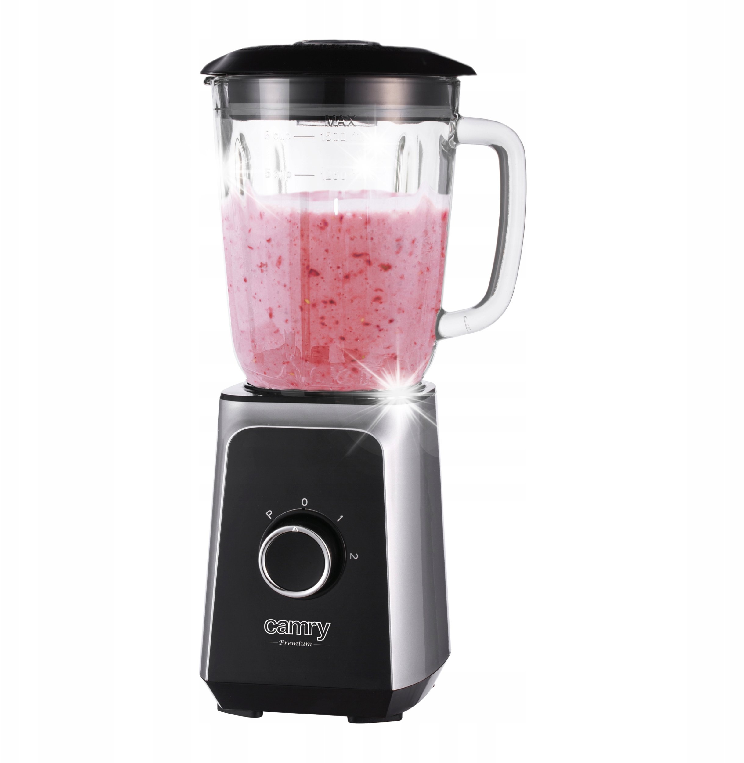 Blender kielichowy Camry Blender kielichowy CAMRY CR 4077 1,5 L 1000 W Czarny Szklany dzbanek