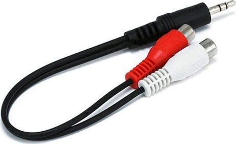 Kabel Monoprice kabel/adapter jack 3.5mm (męski) na 2xRCA (żeńskie) - 15cm (100666)