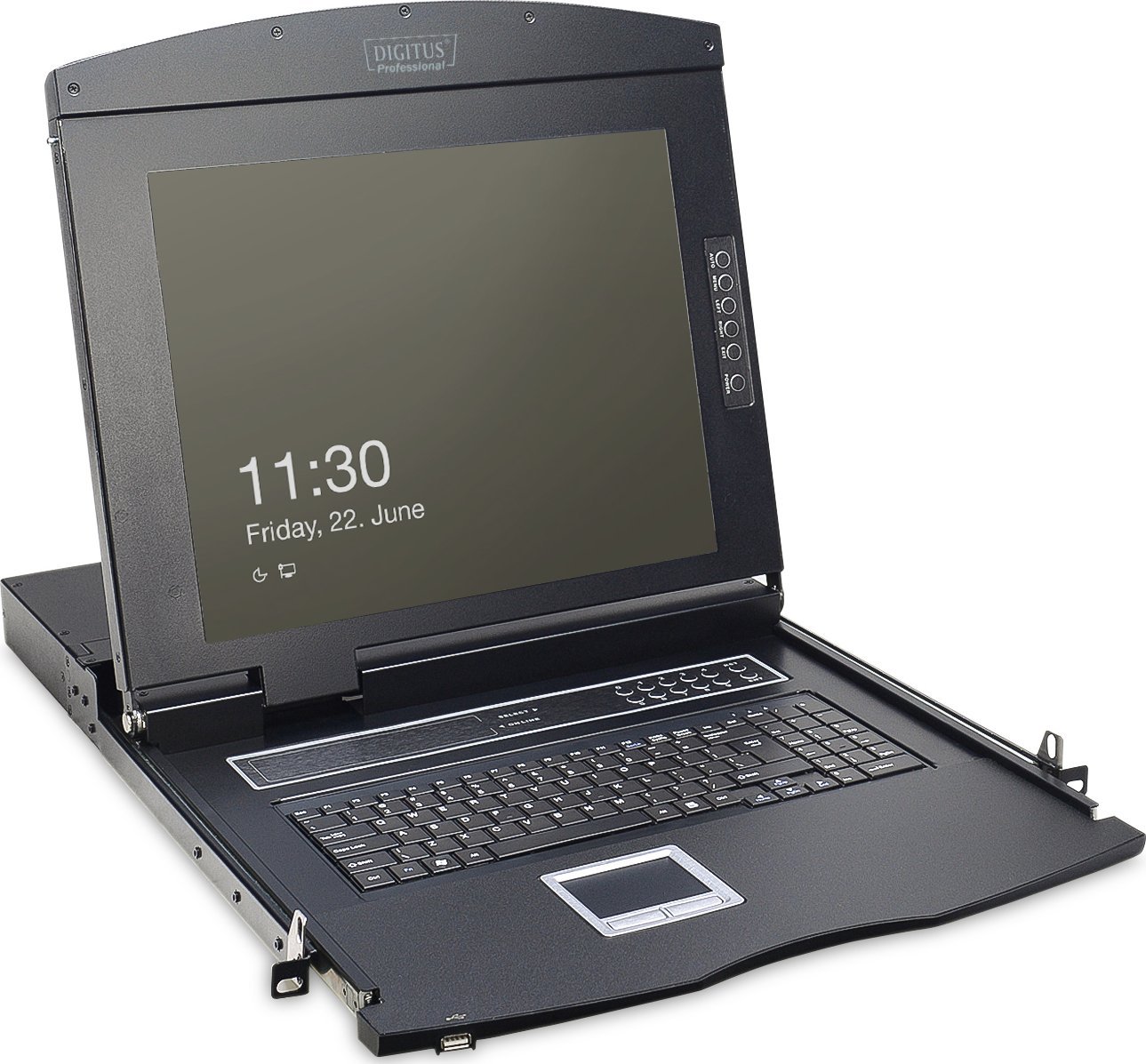 KVM Digitus Assmann 17IN VGA TFT CONSOLE. 1-PORT/GERMAN KEYBOARD LAYOUT IN