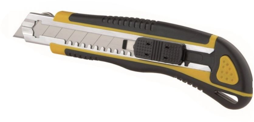 Dedra Nóż 18 mm auto-wymiana ostrza uchwyt gumowy ostrza 1+4 (M9030)