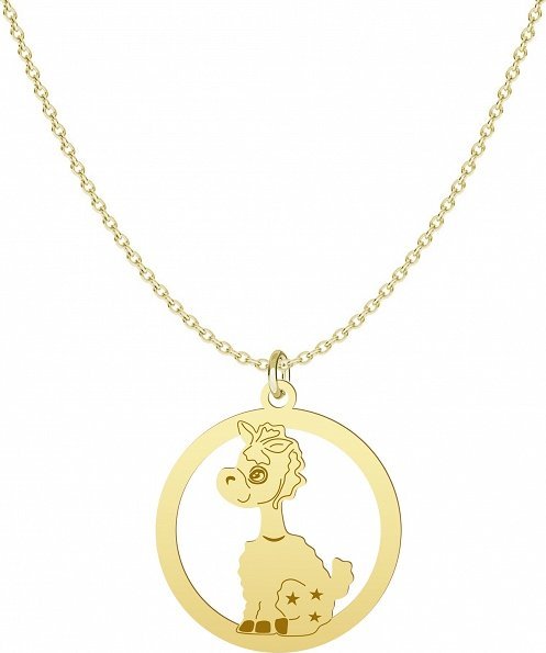 Radziszewska Jewellery Naszyjnik Złoty Lama Łańcuszek Srebro 925 Grawer Dedykacja Prezent