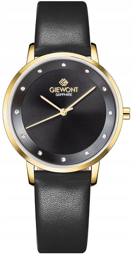 Zegarek Giewont Zegarek Damski Giewont Sapphire Złoto Czarny GW4130-A4