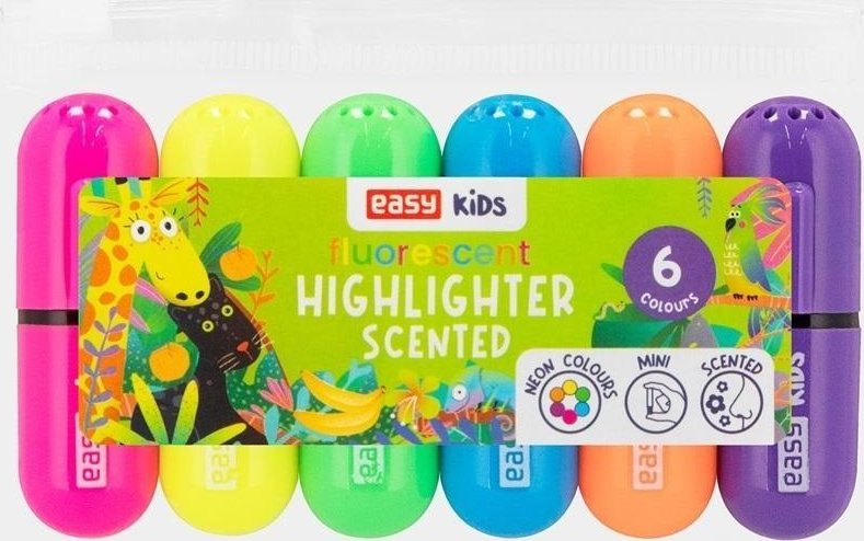 Easy Stationery Zakreślacz Flash Mini 6 kolorów EASY