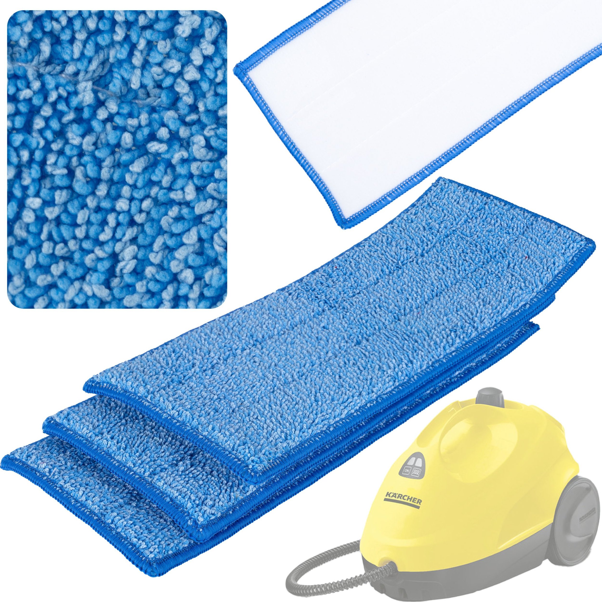 Rosfix 3X WKŁAD ŚCIERECZKI MOPA MOP PAROWY KARCHER EASYFIX SC SC1 SC2 SC3 SC4 SC5