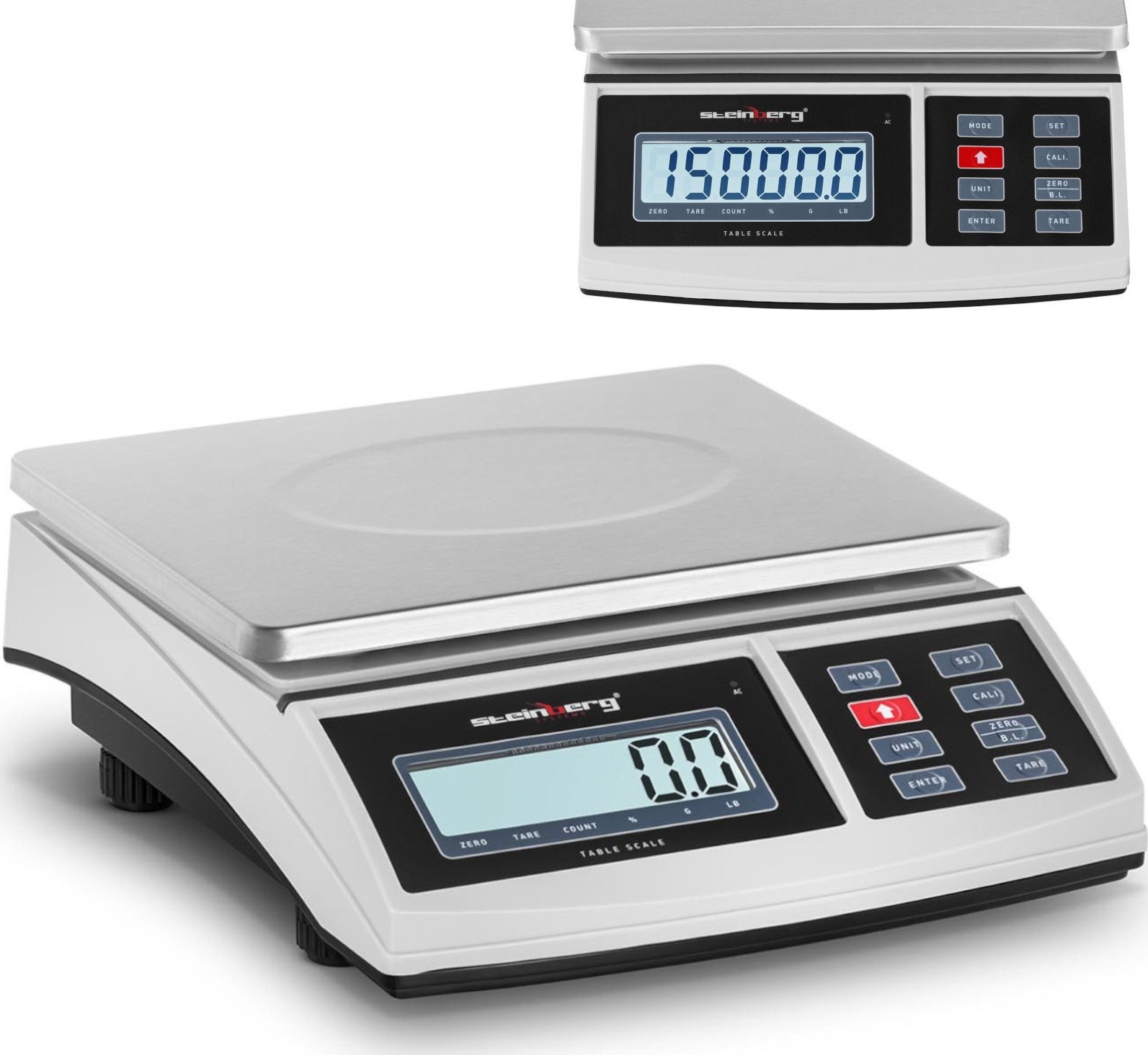 Steinberg Waga pocztowa do paczek listów LCD 15 kg / 0.5 g Waga pocztowa do paczek listów LCD 15 kg ...