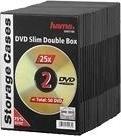 Hama Hama Slim DVD Double Jewel Case pack of 25, black 51185