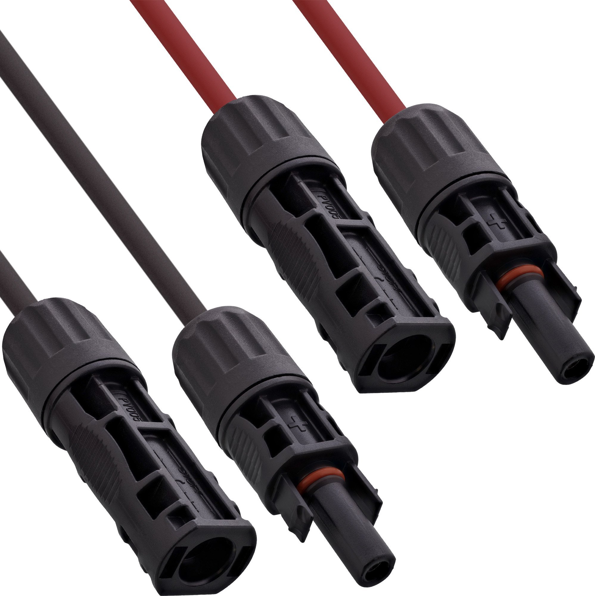 InLine ® Solarkabel Zestaw przedłużający z wtyczką solarną 4mm² czarny/czerwony 10m