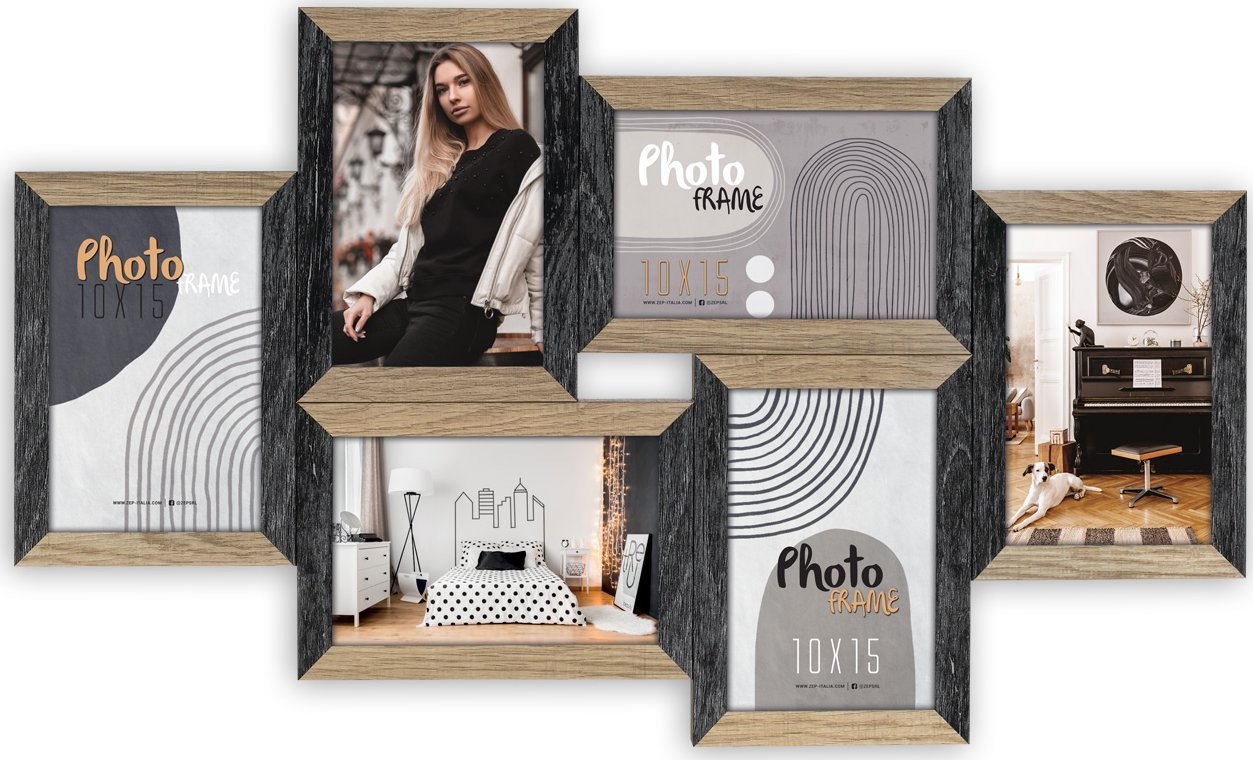 Ramka ZEP ZEP Vercelli black 6x10x15 Wood Gallery DN688B