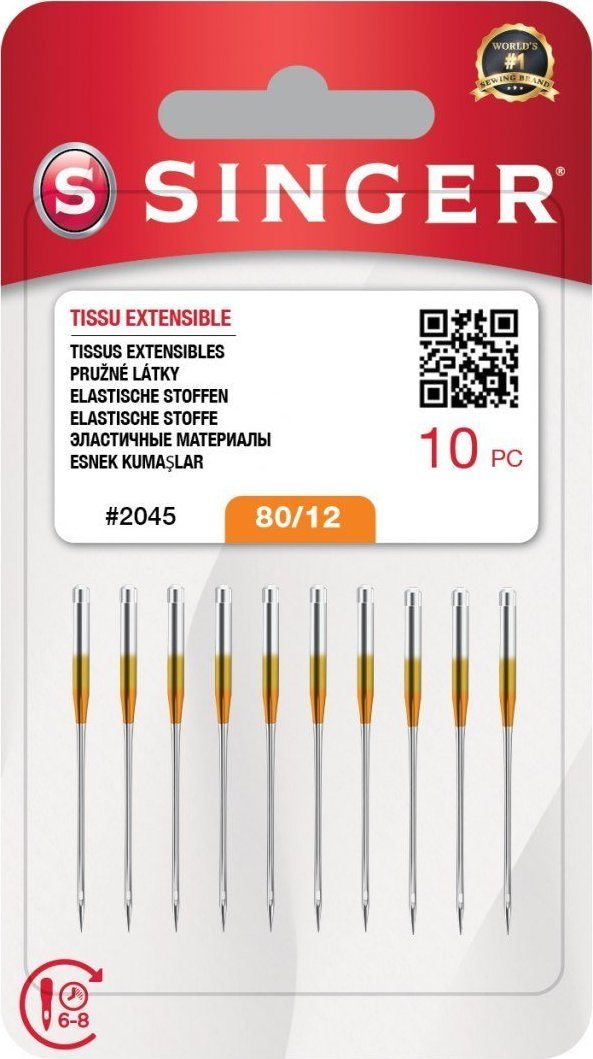 Singer Igła SINGER N2045 -12/80 blister 10szt strecz