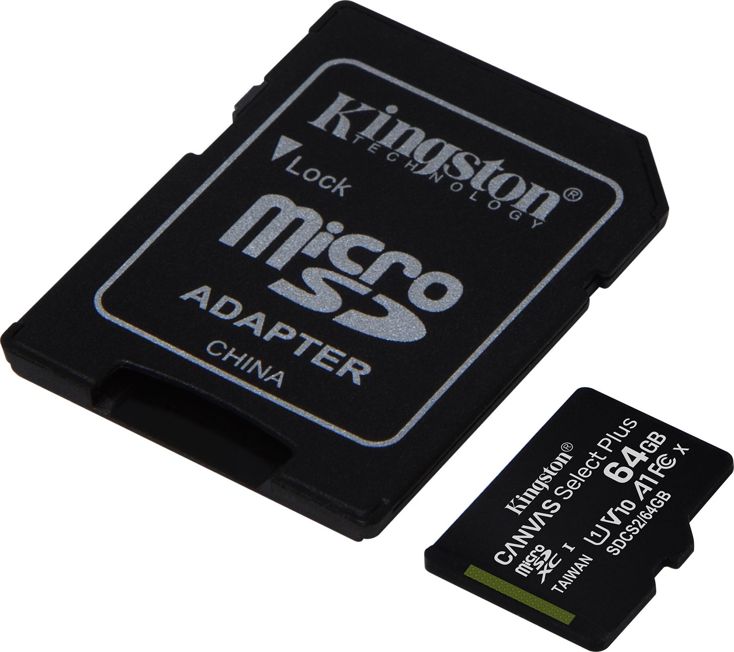 Karta Kingston Canvas Select Plus MicroSDXC 64 GB + 64 GB Class 10 UHS-I/U1 A1 (SDCS2/64GB-2P1A )