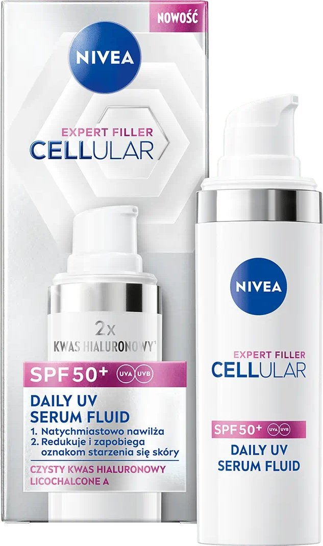Nivea Cellular Expert Filler SPF 50+ Daily UV Nawilżające serum-fluid do twarzy 30ml