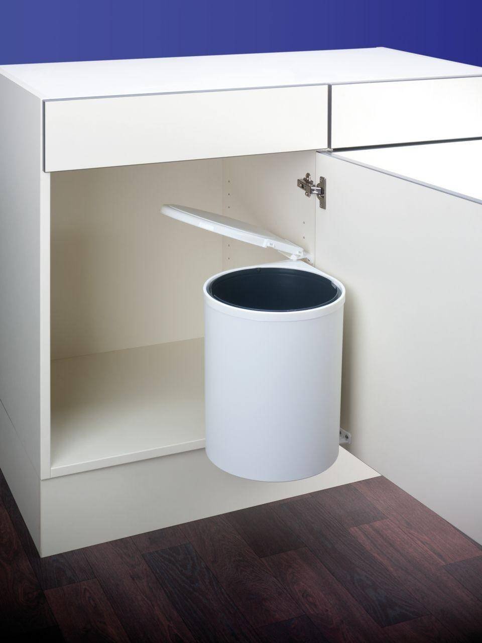 Kosz na śmieci Wesco Kosz na śmieci otwierany razem z drzwiczkami RONDO 13l biały