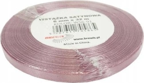 Wstążka satynowa ciemny róż 6mm x 32m