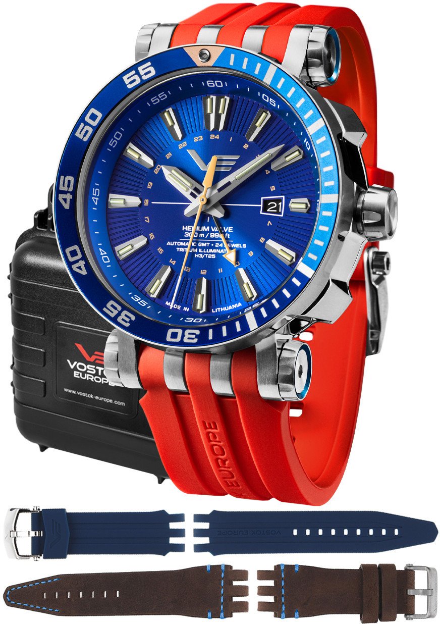 Zegarek Vostok Europe Zegarek męski Vostok Europe NH34-575A716SR czerwony