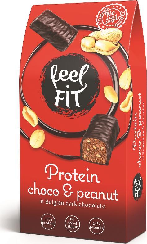 Feel FIT Czekoladki proteinowe z orzechami 83 g