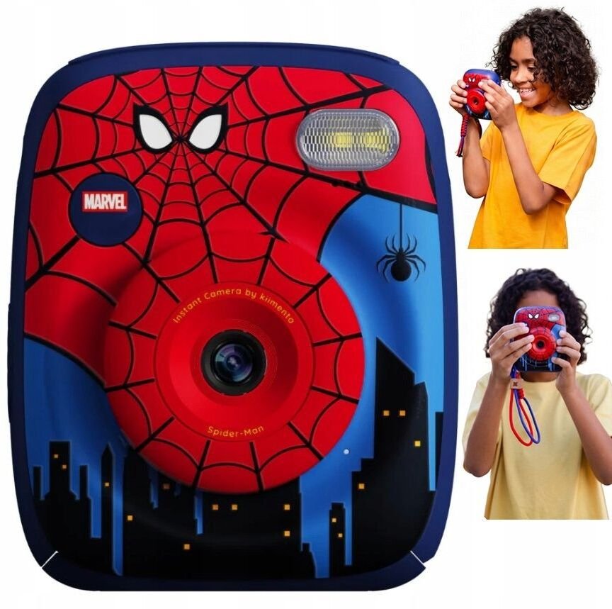 Aparat cyfrowy 4CV Mobile Aparat Natychmiastowy + Cyfrowy 48mp 1080p Drukarka Dla Dzieci + Karta 32gb / P2 - Spider-man