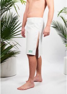 Yeye Kilt wiązany męski w 100% bawełna Biały XL