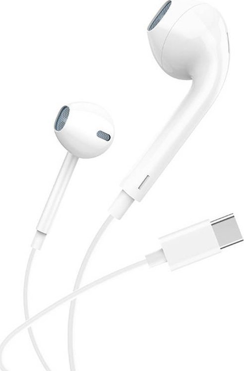 Foneng Słuchawki douszne, przewodowe T15, USB-C, 1.2m (białe)