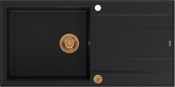 Zlewozmywak GraniteQ EVAN 146 XL zlewozmywak z syfonem Push 2 Open 1-komorowy z/o (1000x500x210; kom...