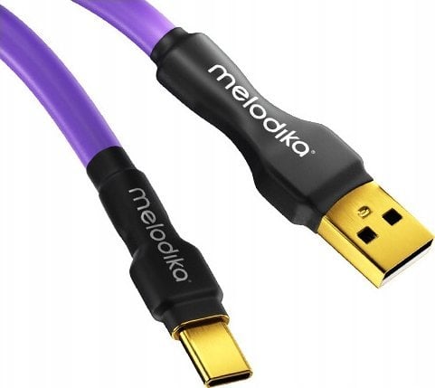 Melodika Melodika MDUAC03 Purple Kabel USB typu A-C m.in. do DAC / urzÄdzeĹ medycznych - 0,3m