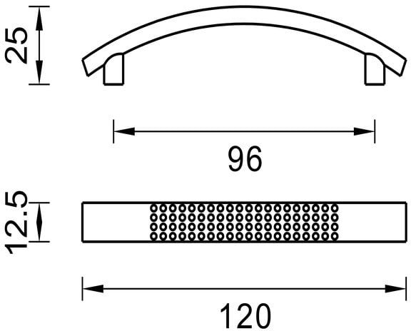 FURNITURE HANDLE 2050M/96 CR
