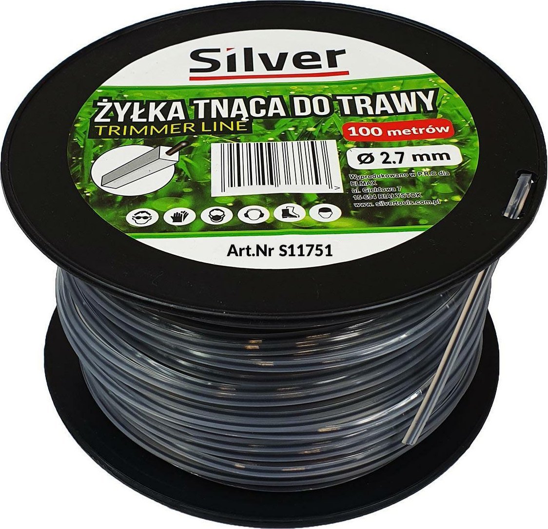 Silver ŻYŁKA TNĄCA 2,7x100m KWADRAT DUO-LINE /SILVER EX11751