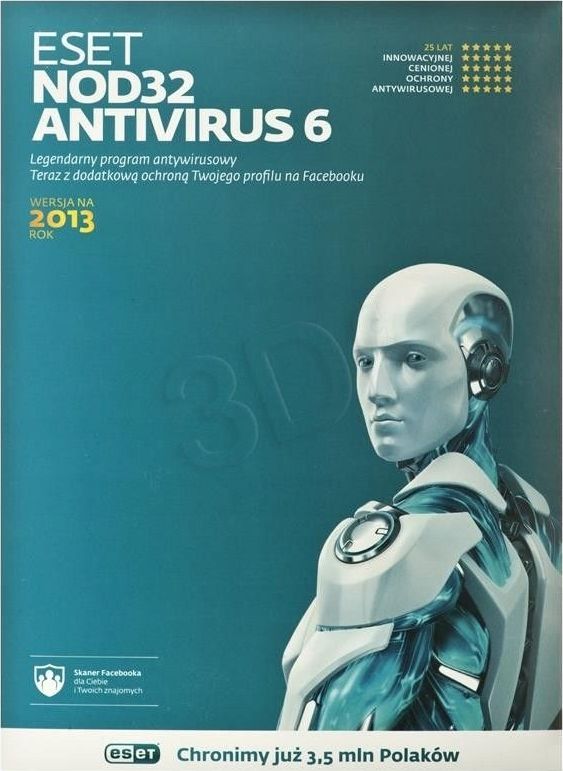 ESET NOD32 Antivirus na 3 urządzenia na 12 miesięcy (NOD323/12M)