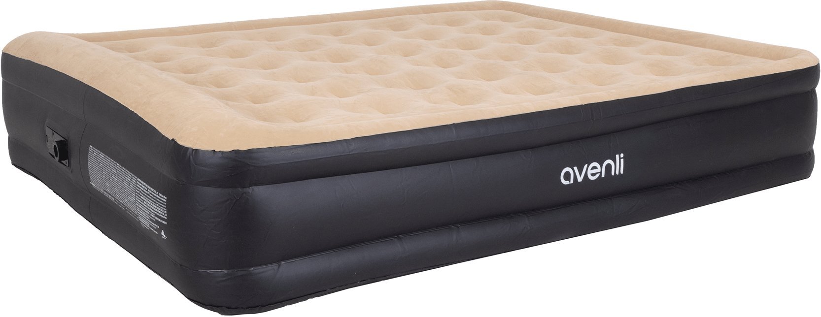 Avenli Duży, wysoki, pompowany materac AVENLI z wbudowaną pompką 203x157x47