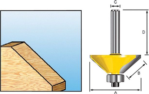 Makita Frez do fazowania Economy z łożyskiem 23mm (D-09494)