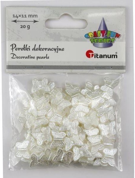 Brimarex Koraliki perełki plastikowe motyle 14x11mm