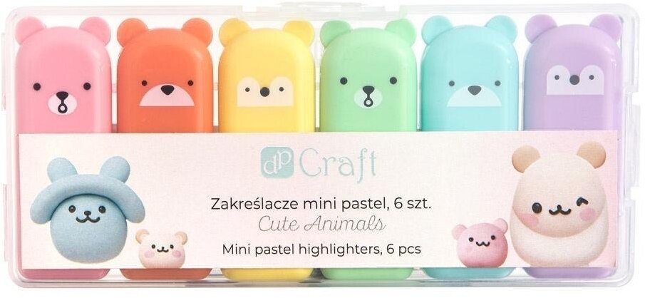 Faber-Castell Zakreślacze mini pastel cute animals 6szt