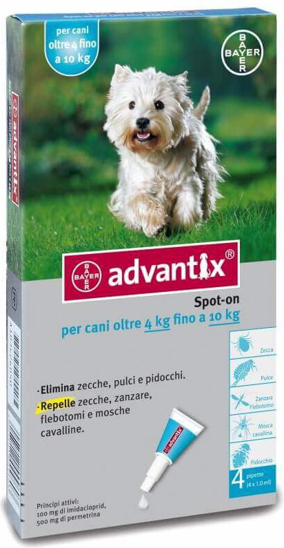Bayer ADVANTIX SPOT-ON 1.0 ML X 1 4-10KG PIPETA