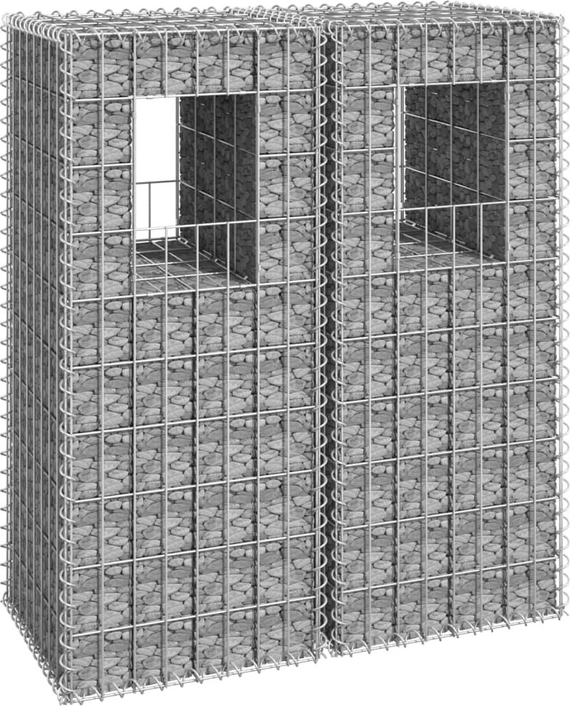 vidaXL Słupki gabionowe, 2 szt., 40x40x100 cm, żelazo