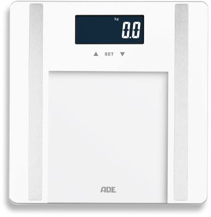 Waga łazienkowa Waga łazienkowa z analizą masy ciała, do 180 kg, 30 x 30 cm, biała / ADE