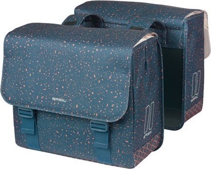 Basil Sakwy FLAIR DOUBLE BICYCLE BAG, HOOK-ON, 35L, Wodoodporna, Navy (NEW 2025)