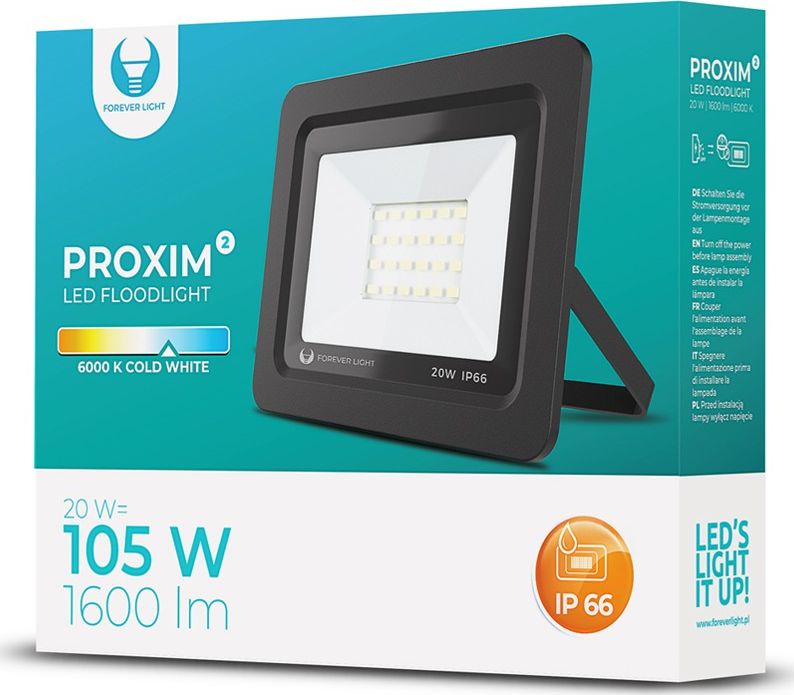 Naświetlacz Forever Naświetlacz LED PROXIM II 20W |6000K| IP66 Forever Light