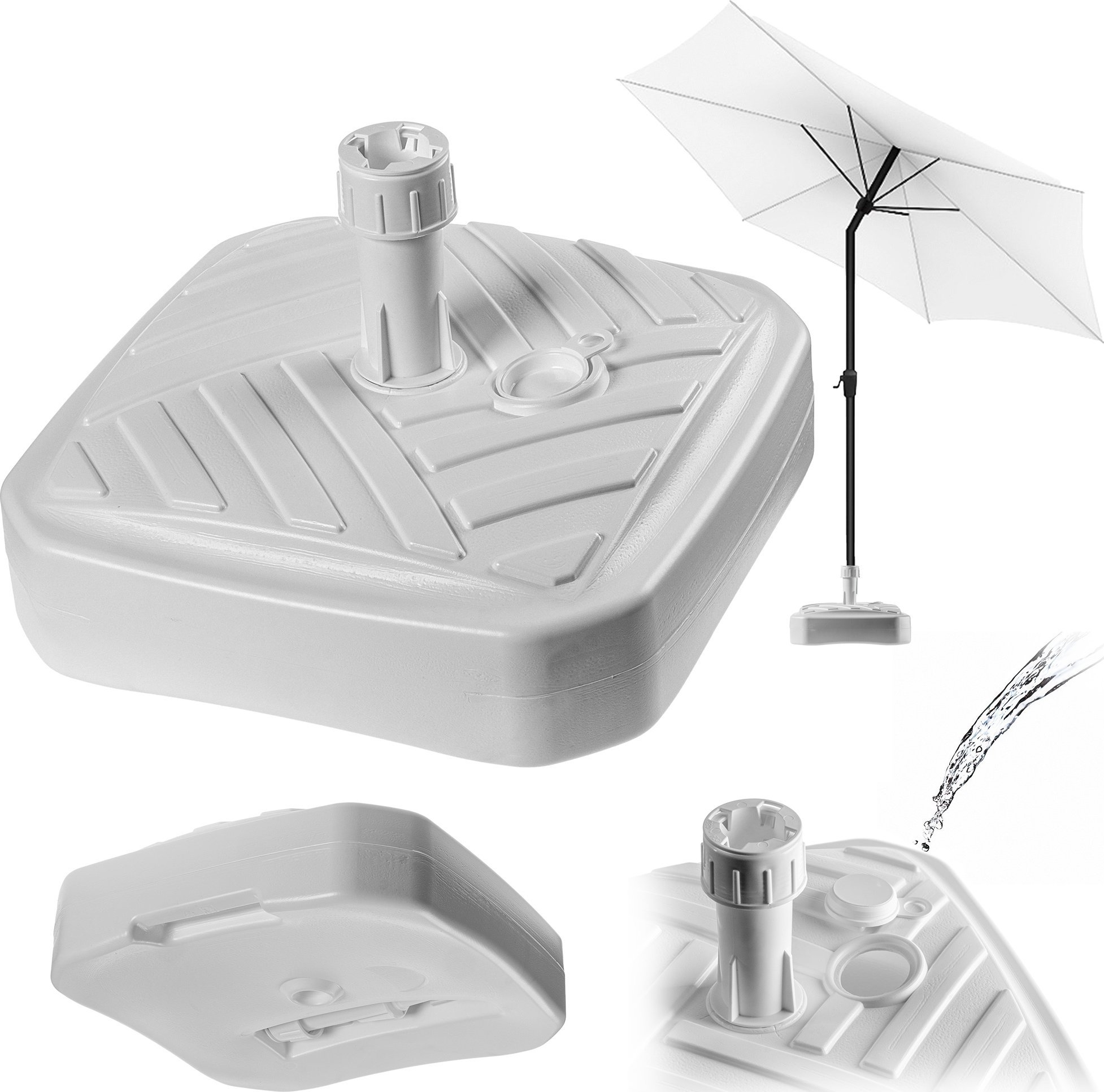 Kadax KADAX Podstawa Parasola Stojak Pod Parasol Ogrodowy Kwadratowy 39cm Obciążnik