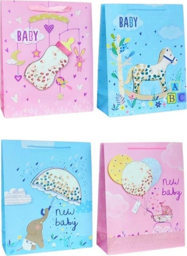 W&K Torebka upominkowa 3D brokat JYWK 350 L