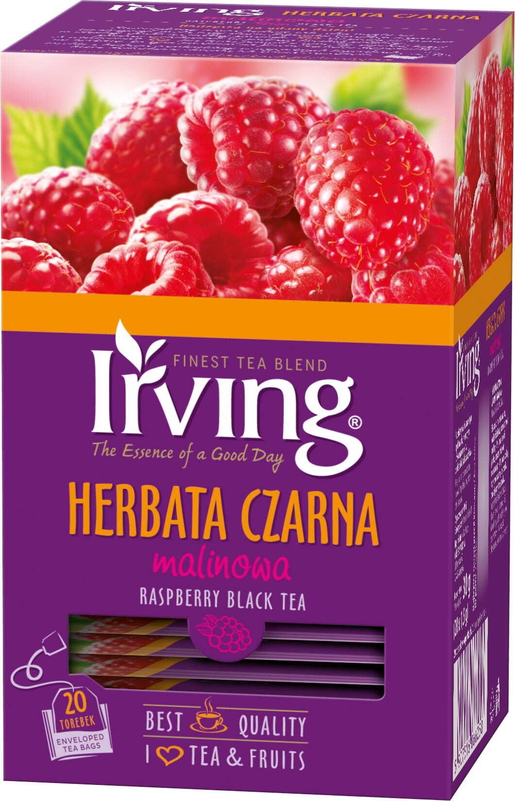 Irving Herbata czarna malinowa 20 kopert