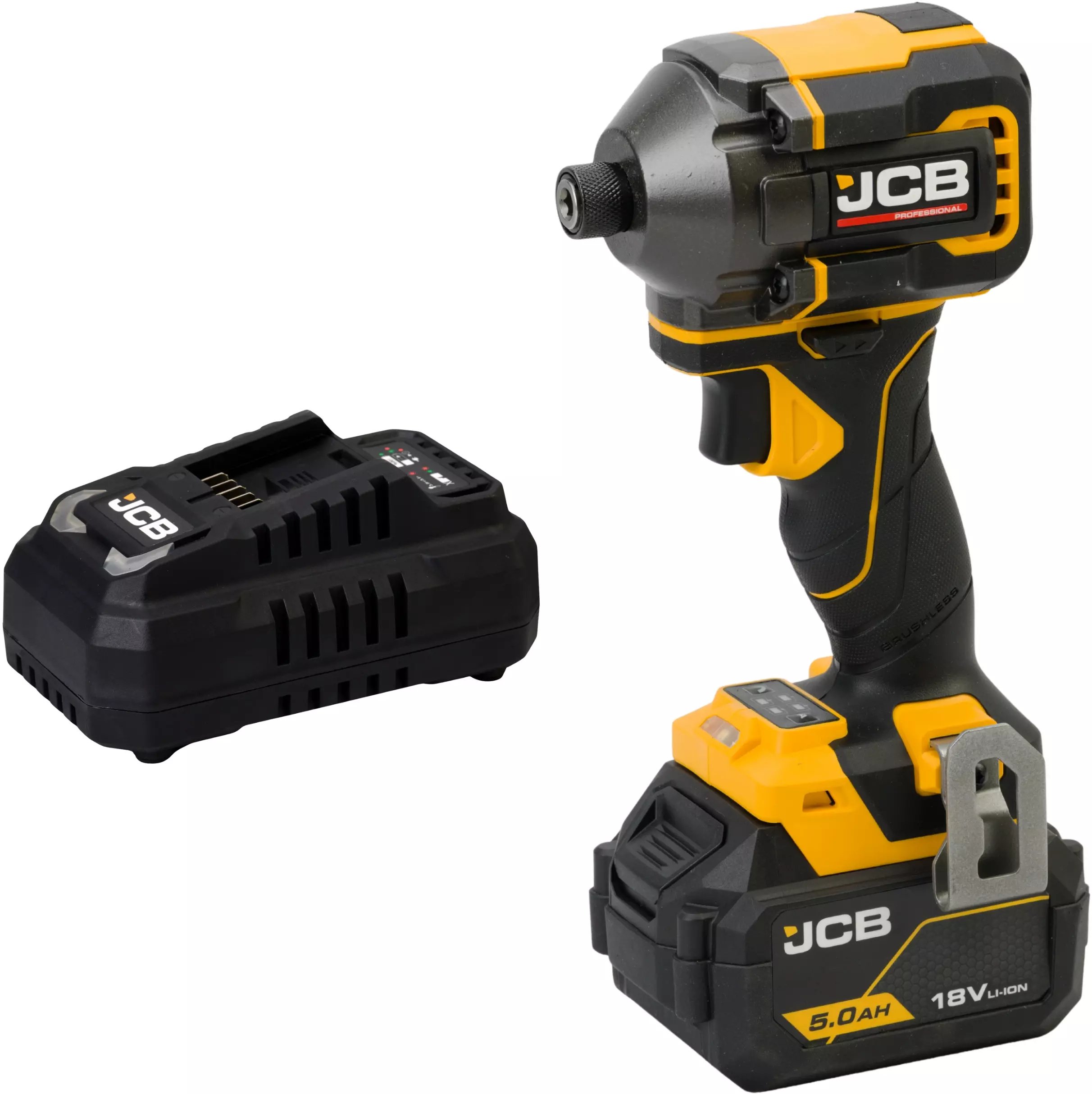 JCB Professional 18V Zakrętarka Udarowa 230Nm Ładowarka 4.5A Akumulator 5Ah