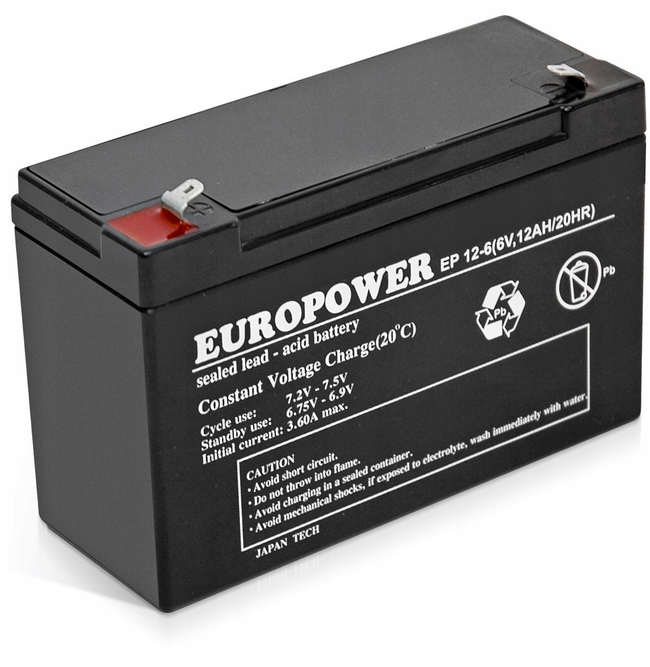Akumulator EP12-6 EUROPOWER 6V 12AH