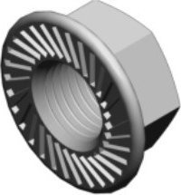 Baks Nakrętka kołnierzowa ząbkowana DIN 6923 NKZM8E A2 (1.4301) (1opakowanie=100sztuk)