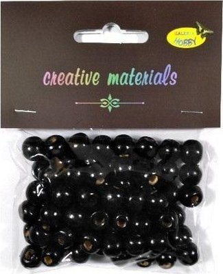 Shan Koraliki drewniane czarne 10mm 25g