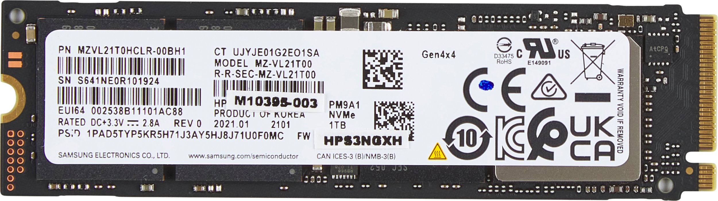 Dysk SSD HP 1TB PCIe-4x4 NVMe (AL0M9AA)