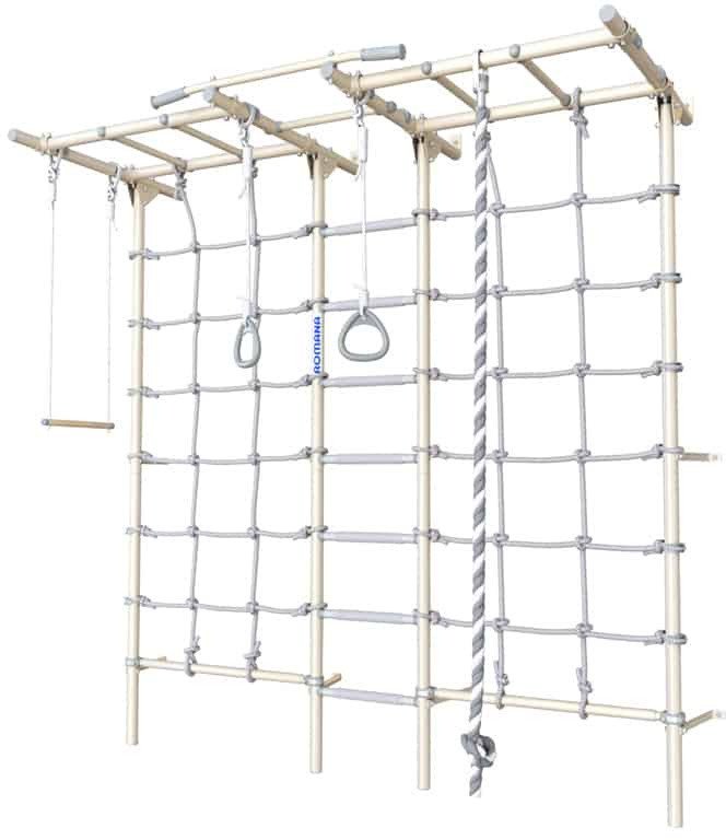 Drabinka gimnastyczna Kometa Next-5 Dual biała | Lina | Kółka | 225 cm