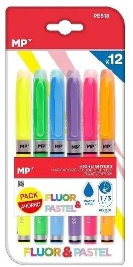 TRW Marker fluorescencyjno-pastelowy 1,0/3,0mm 12szt