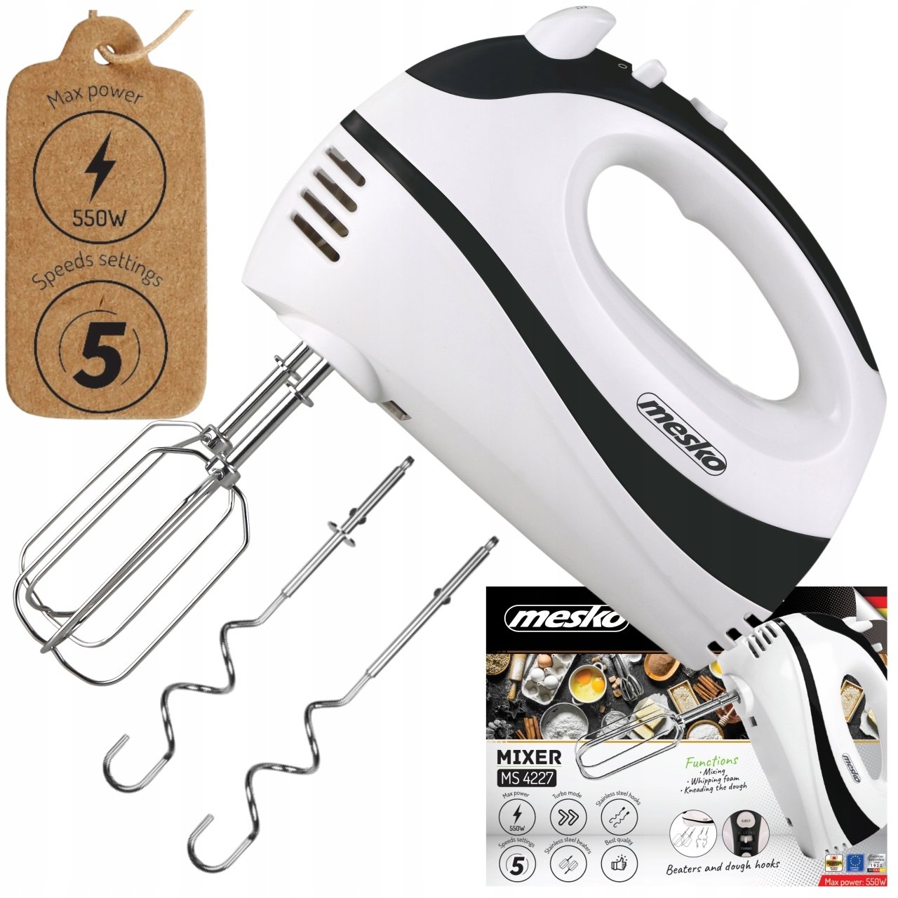 Mikser Adler -AV ADLER MS 4227 black Mikser reczny