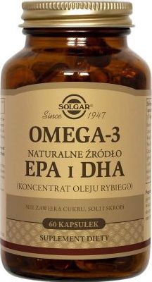 Solgar Omega-3 naturalne źródło EPA i DHA koncetrat oleju rybiego 60 kapsułek Solgar