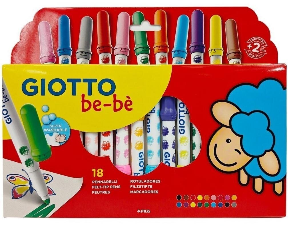 Giotto Flamastry BeBe 18 kolorów GIOTTO