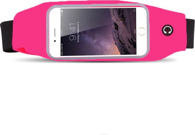 Mobilari SASZETKA NERKA PAS NA TELEFON UNIWERSALNA 4.7'' RÓŻOWY